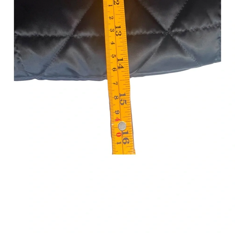 Marc Jacobs Perfume Quilted Black Tote Bag with white flower pin